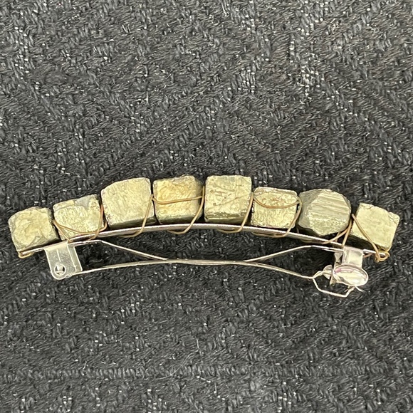 Authentic Pyrite “Fools Gold” Hair Barrette Clip - Picture 7 of 7
